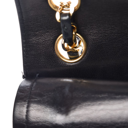 Chanel Lambskin Quilted Medium Double Flap Black 15 of 17