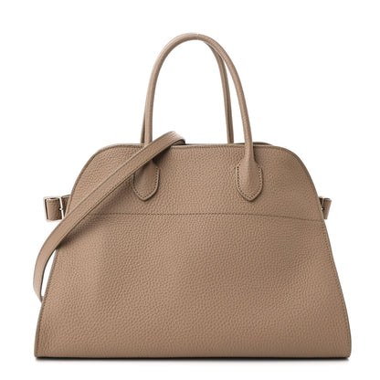 The Row Matte Grained Calfskin Soft Margaux 12 Dark Taupe 1 of 9
