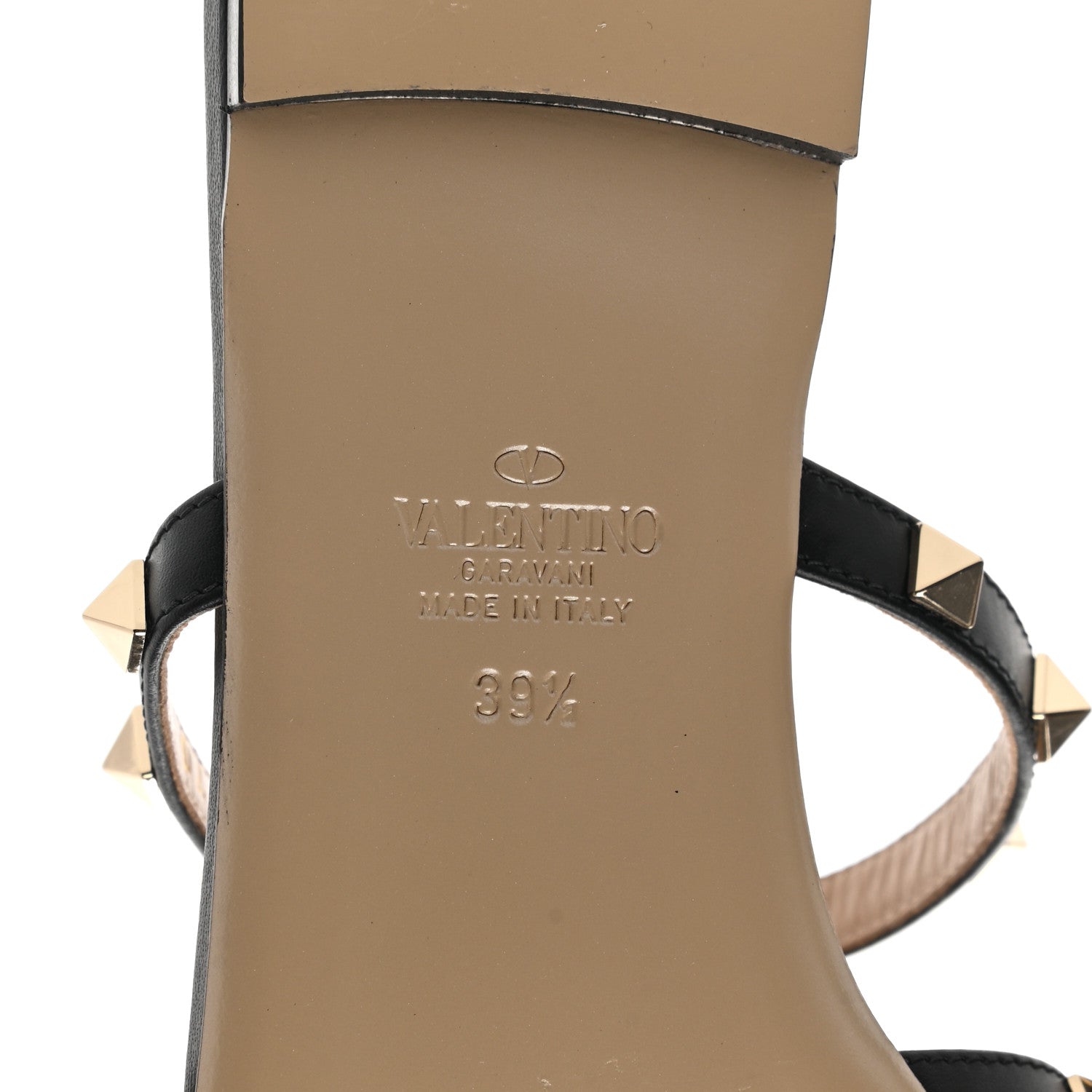 Valentino Garavani Nappa Rockstud Caged Flat Slide Sandals 39.5 Black 6 of 7