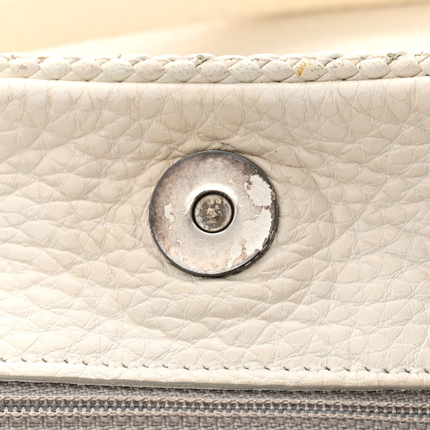 Christian Dior Calfskin Braided Gaucho Double Saddle Bag White 18 of 18