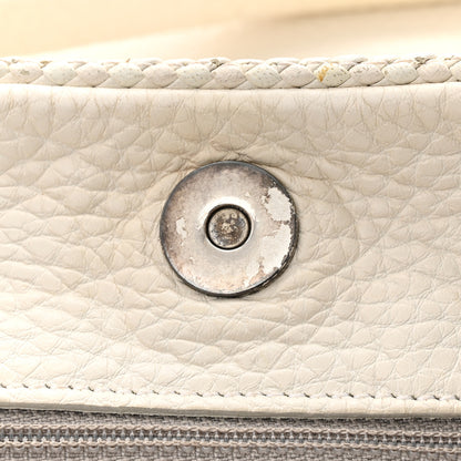 Christian Dior Calfskin Braided Gaucho Double Saddle Bag White 18 of 18