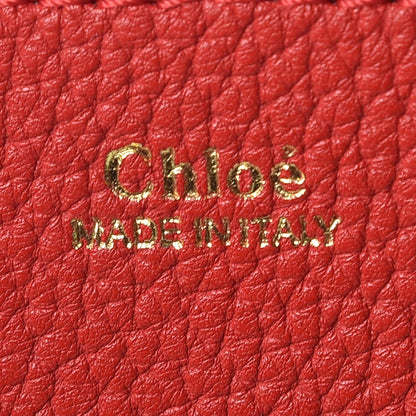 Chloe Grained Lambskin Drew Shoulder Bag Plaid Red 8 of 8