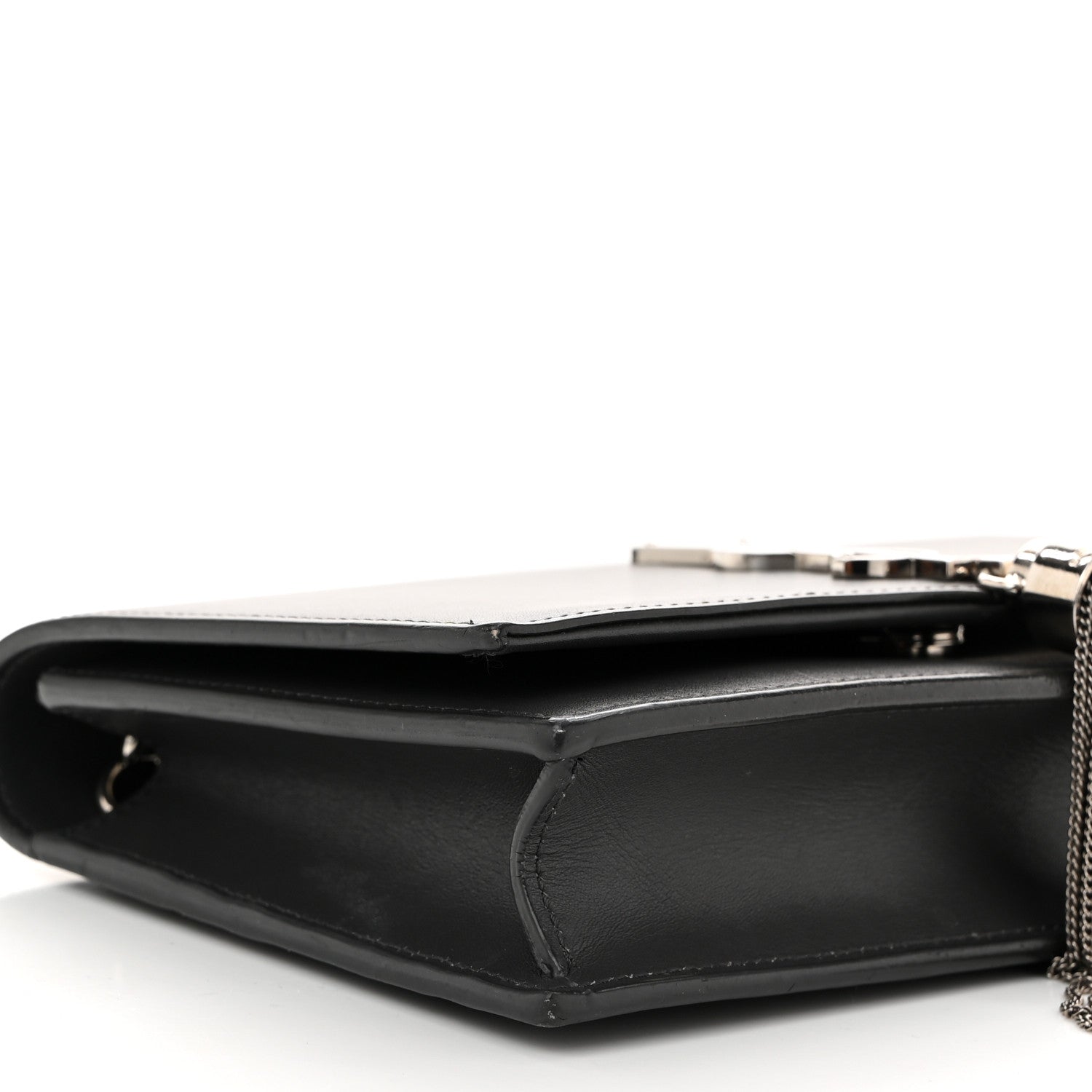 Saint Laurent Smooth Calfskin Classic Monogram Kate Tassel Chain Wallet Asphalt 8 of 11