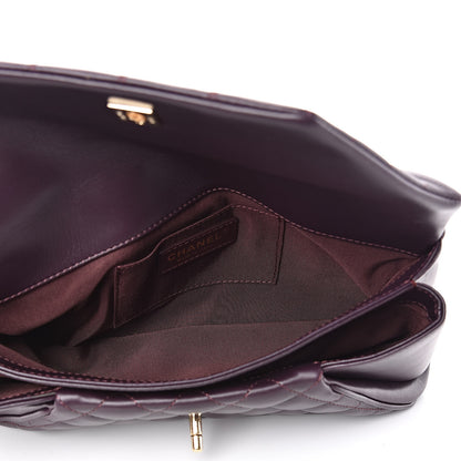 Chanel Lambskin Quilted Fold Up Again Clutch Purple 5 of 13