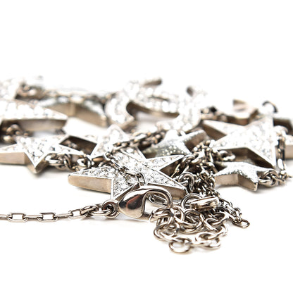 Chanel Crystal Star CC Long Necklace Silver 4 of 4