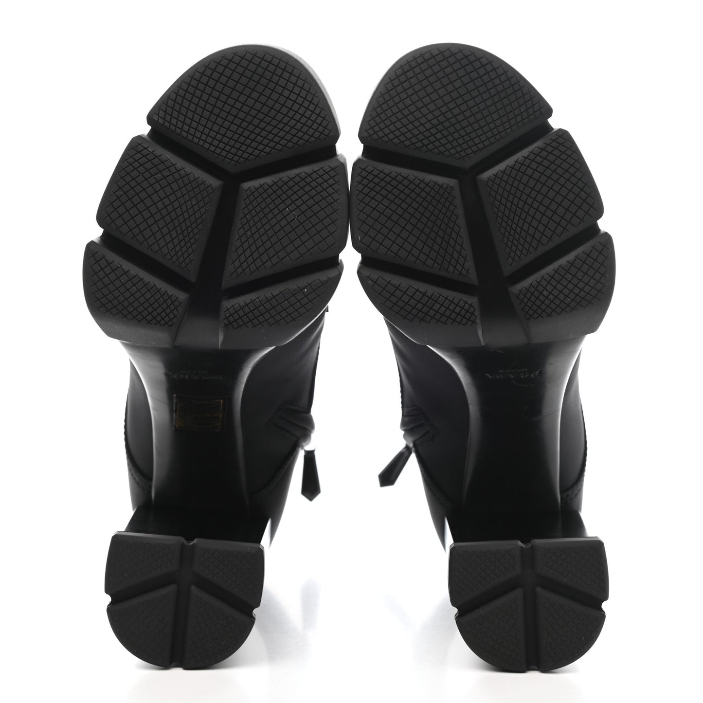 Spazzolato Re-Nylon Metal Triangle Logo 110mm Ankle Boots 37.5 Black