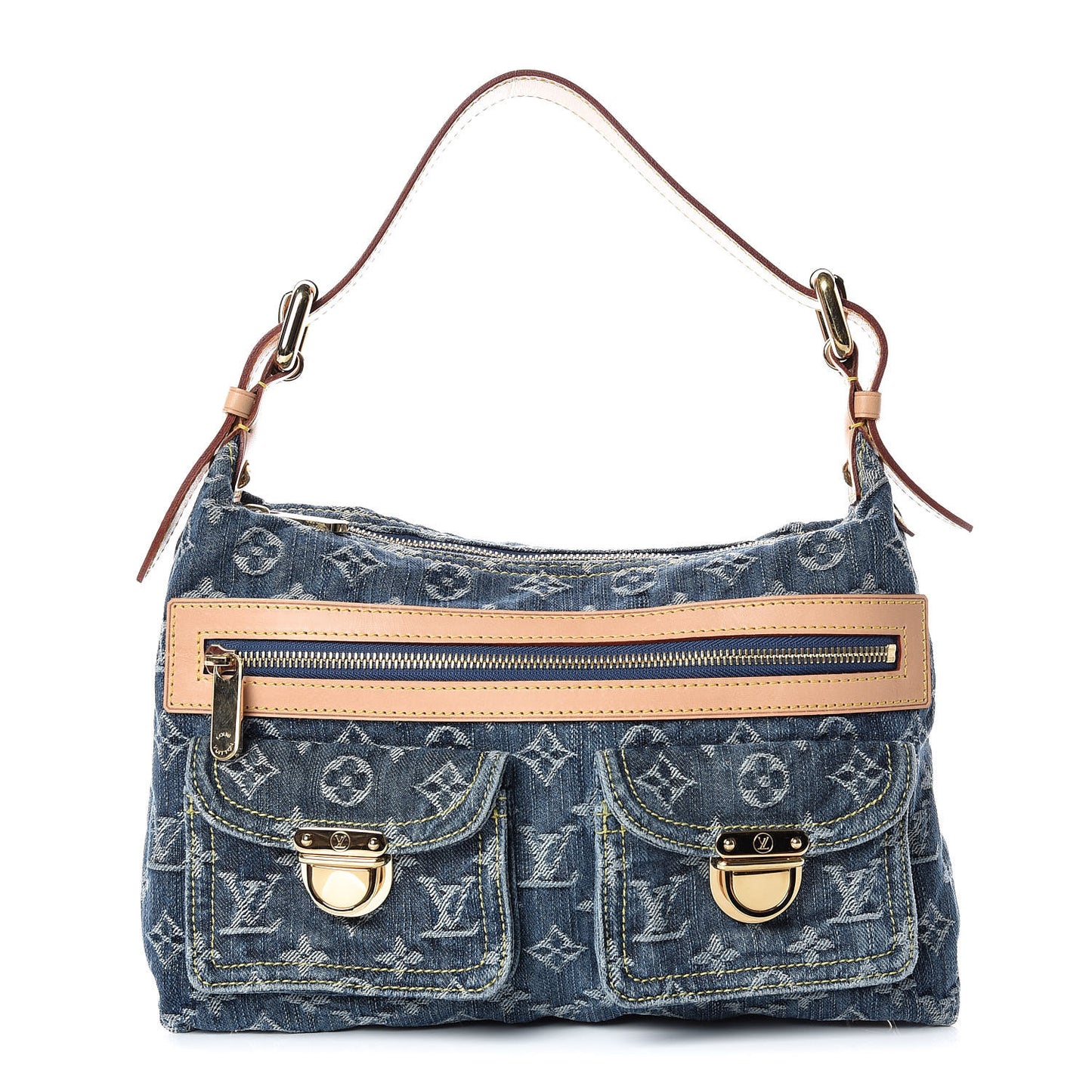 Monogram Denim Baggy PM Blue