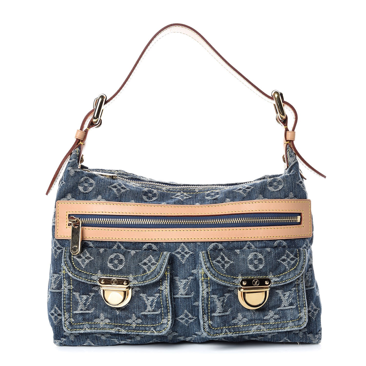 Louis Vuitton Monogram Denim Baggy PM Blue 1 of 9