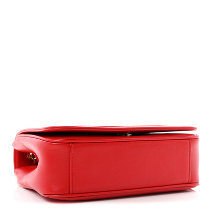 Chanel Lambskin CC Mania Flap Bag Red 4 of 10
