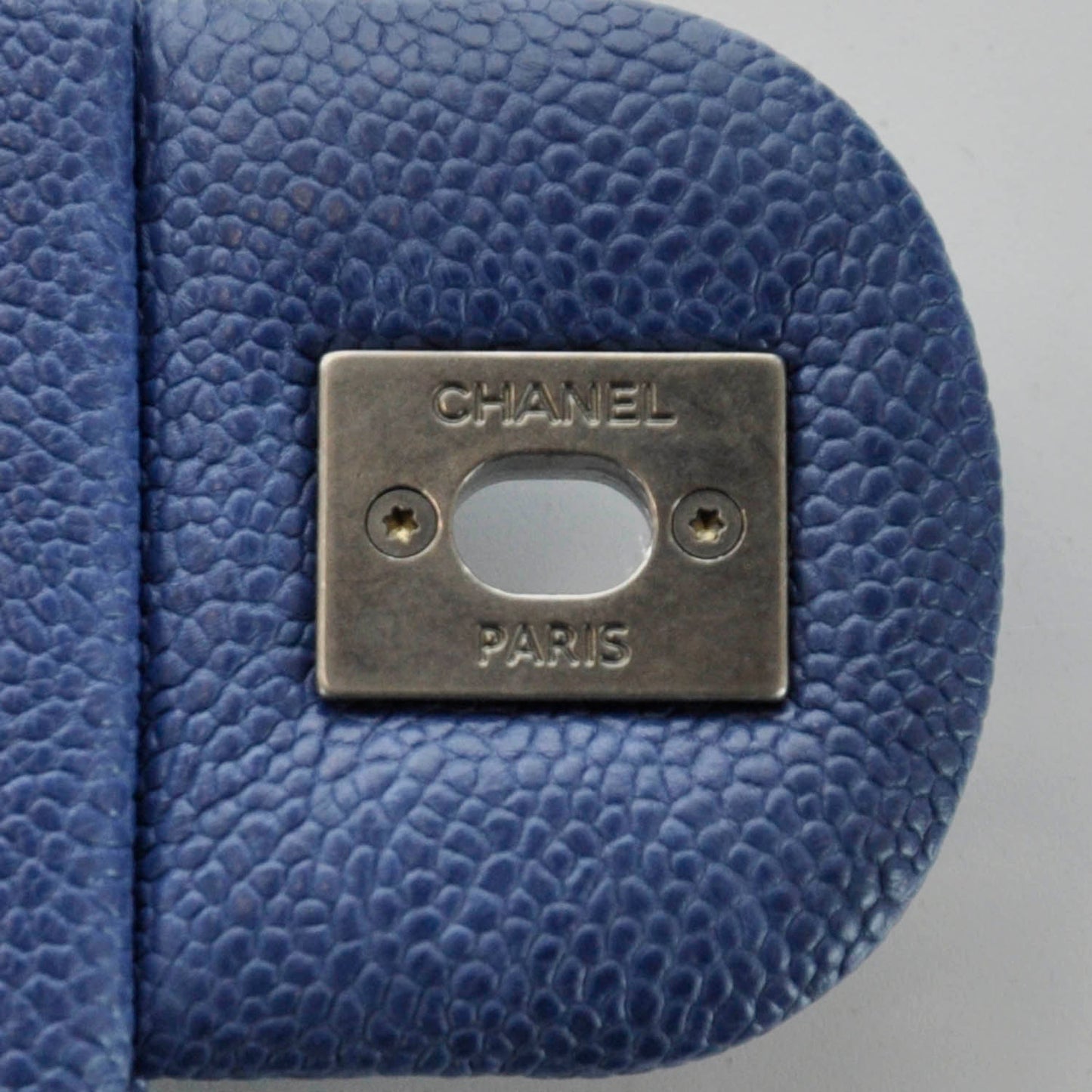 Caviar Quilted Medium Simply CC Flap Blue