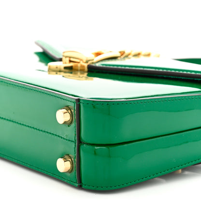 Gucci Mousse Top Patent Small Sylvie 1969 Top Handle Bag Emerald 10 of 10