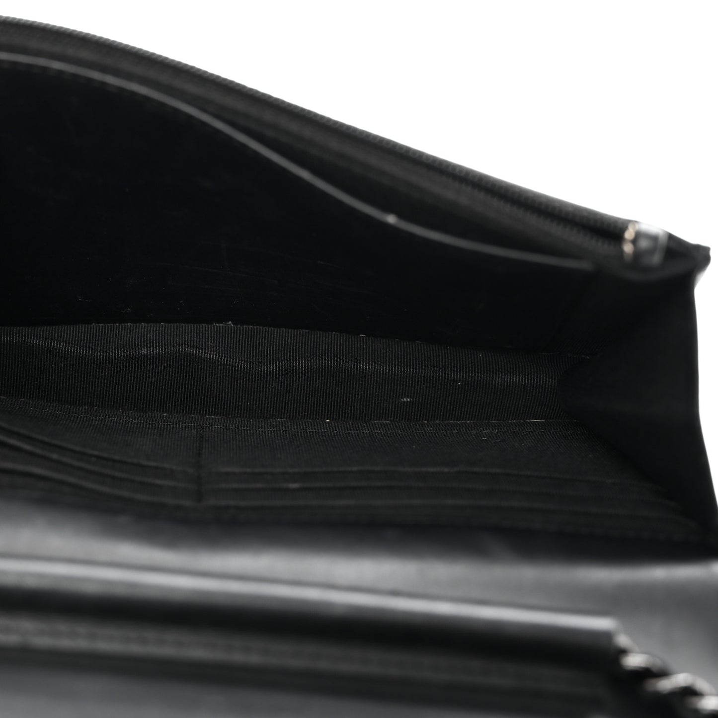Glazed Aged Calfskin Reissue Wallet On Chain WOC Black