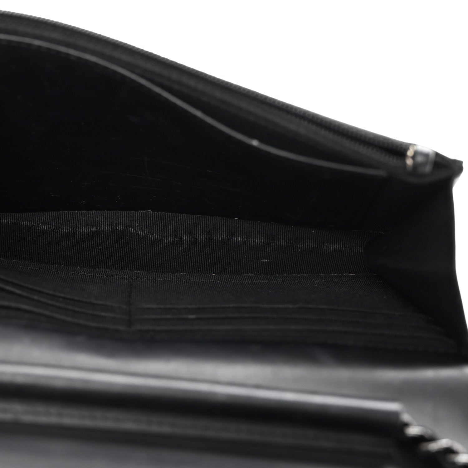 Chanel Glazed Aged Calfskin Reissue Wallet On Chain WOC Black 5 of 13