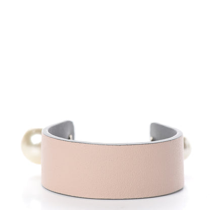 Christian Dior Calfskin Pearl Bracelet S Pink Grey 2 of 5