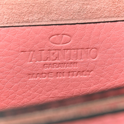 Valentino Garavani Pebbled Calfskin Rockstud Flap Crossbody Bag Paradise Rose 6 of 11