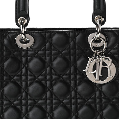 Christian Dior Lambskin Cannage Large Lady Dior Black 8 of 13