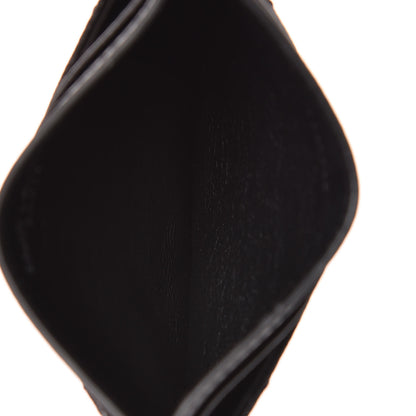 Saint Laurent Grain De Poudre Matelasse Chevron Monogram Credit Card Case Black 5 of 8
