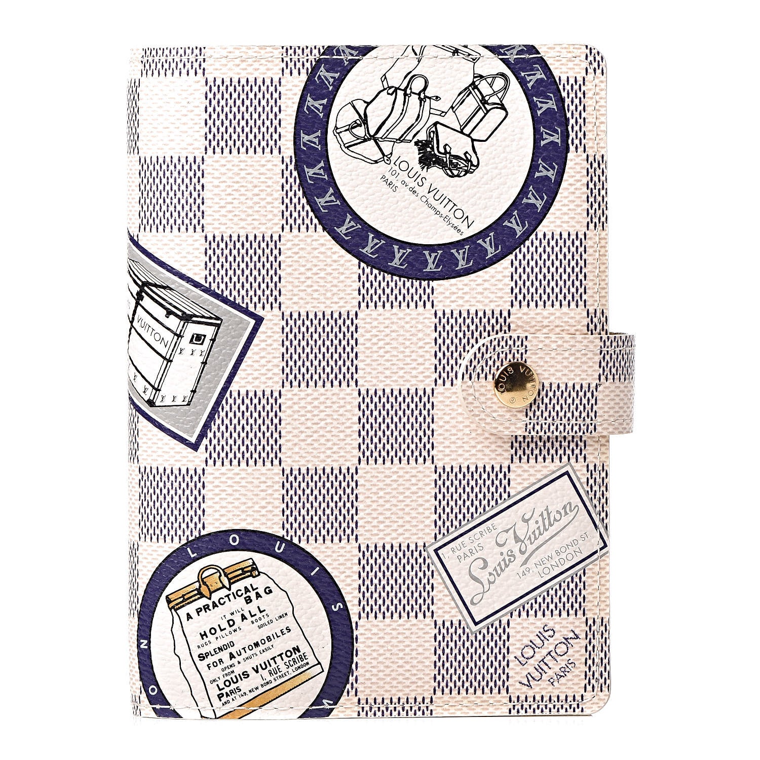Louis Vuitton Damier Azur Patch Small Ring Agenda Cover 1 of 8