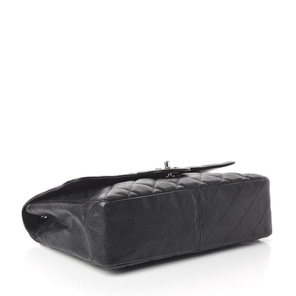 Chanel Caviar Quilted Jumbo Single Flap Black 4 of 10