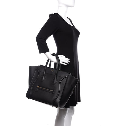 Celine Smooth Calfskin Mini Luggage Black 2 of 11