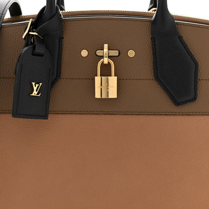 Louis Vuitton Taurillon City Steamer MM Sesame Kombu Black 7 of 10