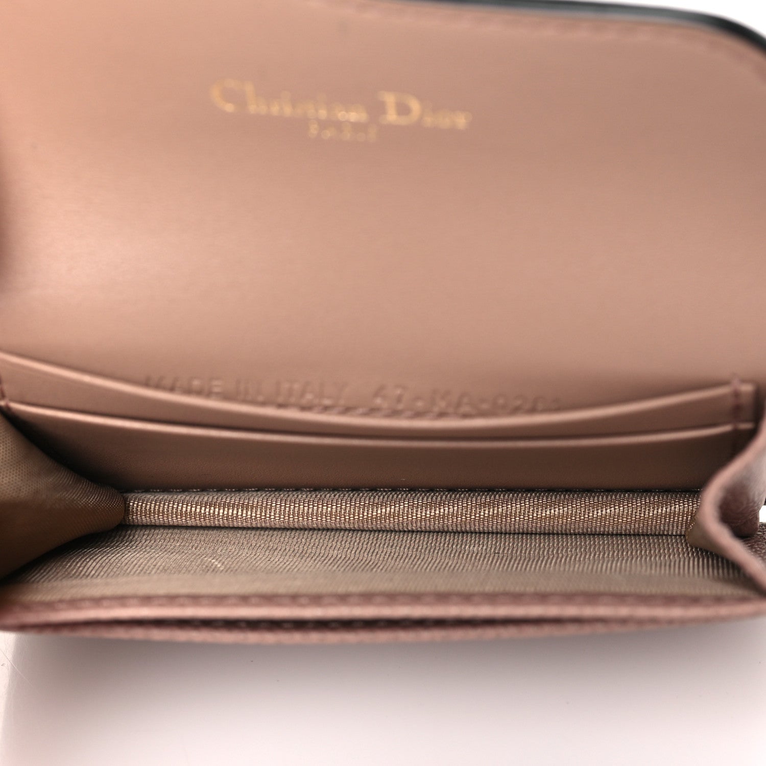 Christian Dior Grained Calfskin Saddle Card Holder Blush 5 of 8