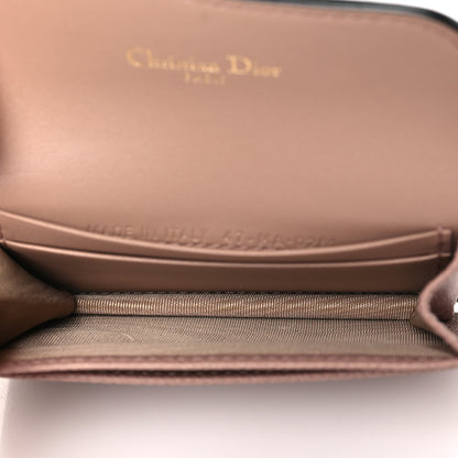 Christian Dior Grained Calfskin Saddle Card Holder Blush 5 of 8