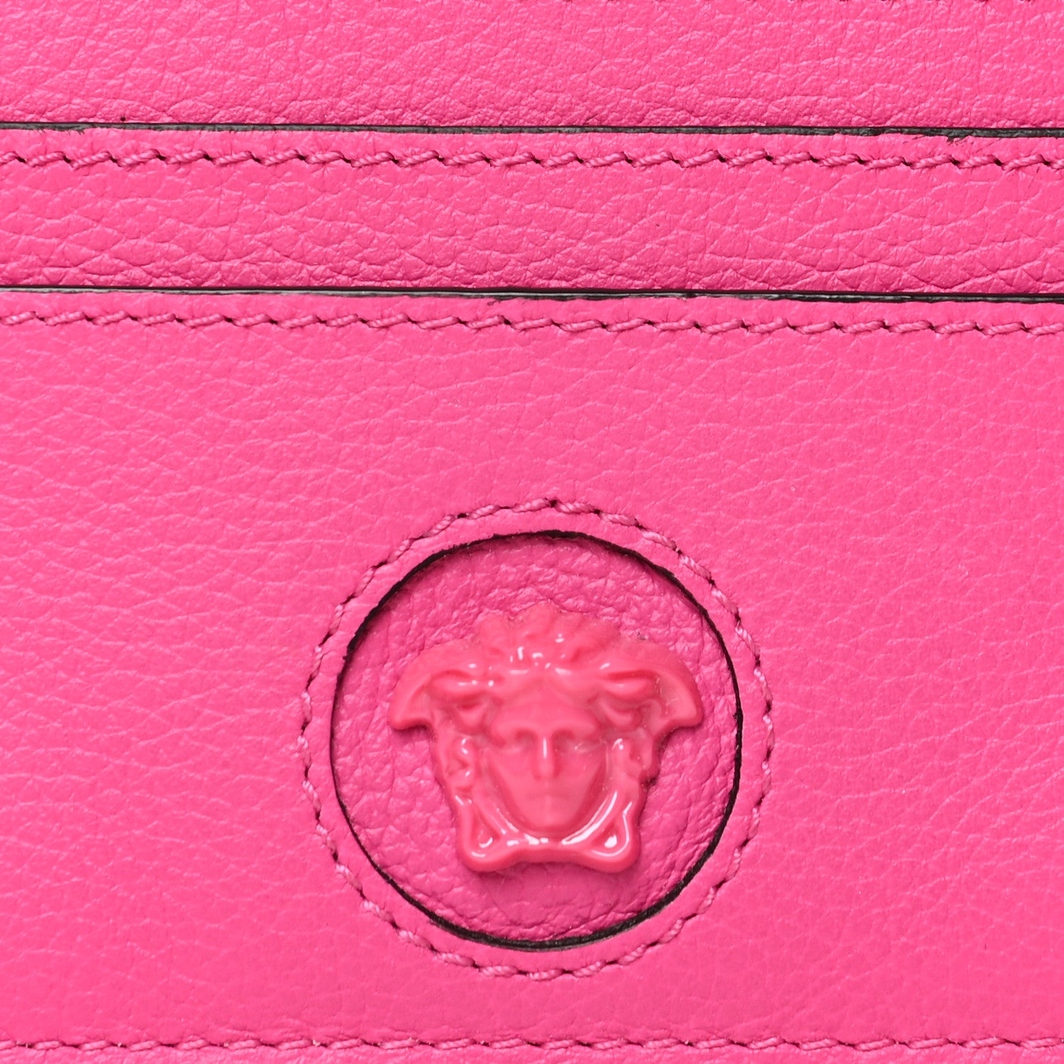 Versace Calfskin Medusa Card Holder Pink 7 of 7