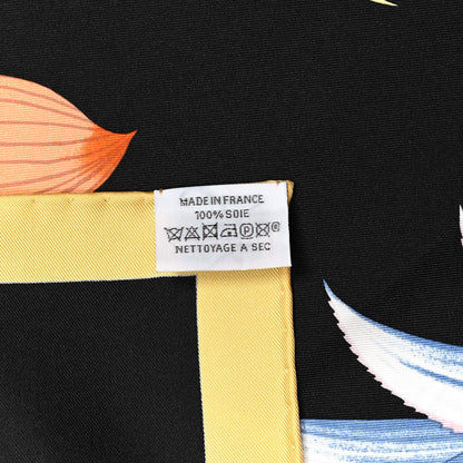 Hermes Silk Index Bromeliaceae Scarf 90 Black Vert Multicolor 5 of 5