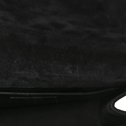Saint Laurent Suede Mixed Matelasse Triquilt Medium Monogram Satchel Black 10 of 10