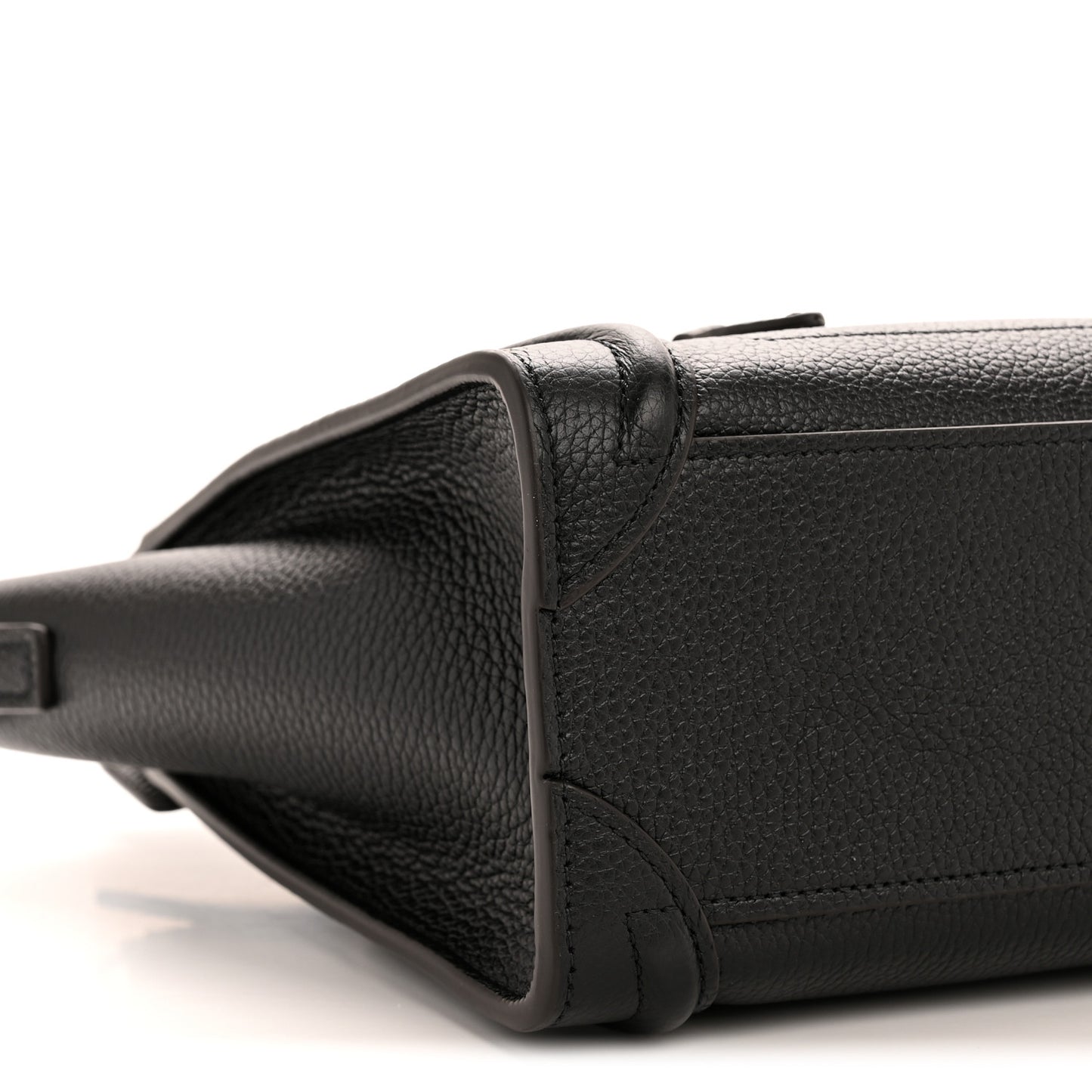 Drummed Calfskin Nano Luggage Black