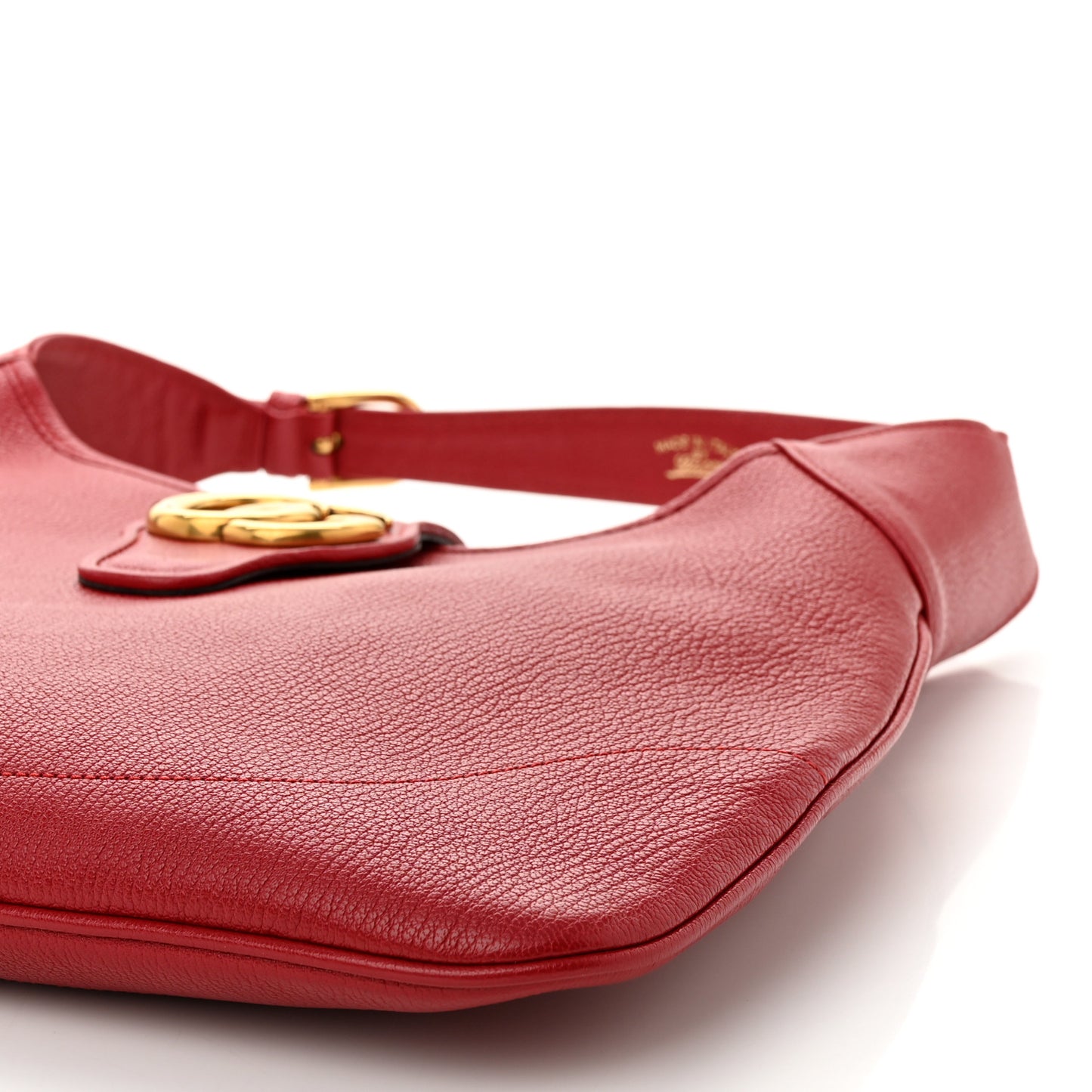 Goatskin Medium Aphrodite Shoulder Bag Hibiscus Red