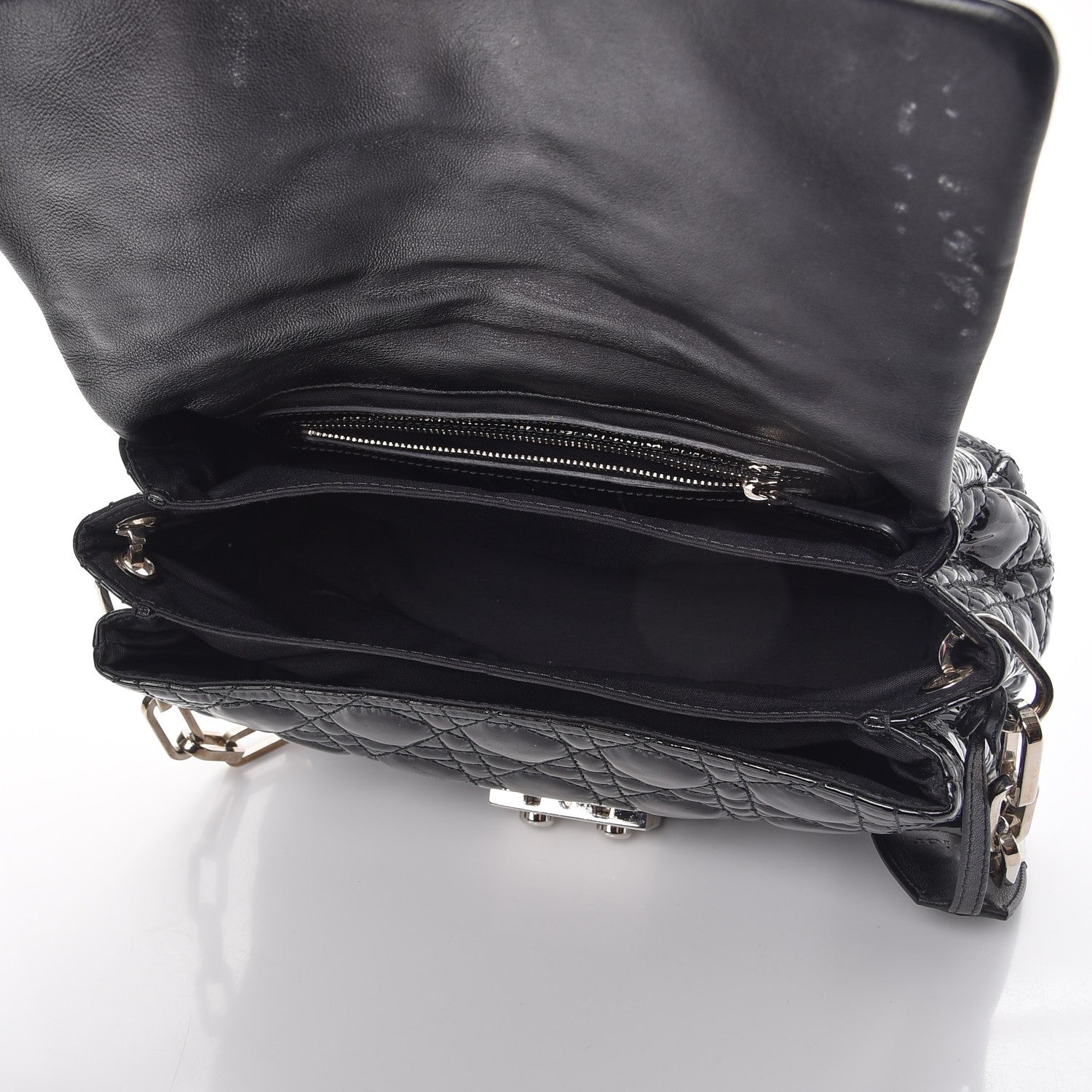 Christian Dior Patent Cannage New Lock Flap Black 5 of 8