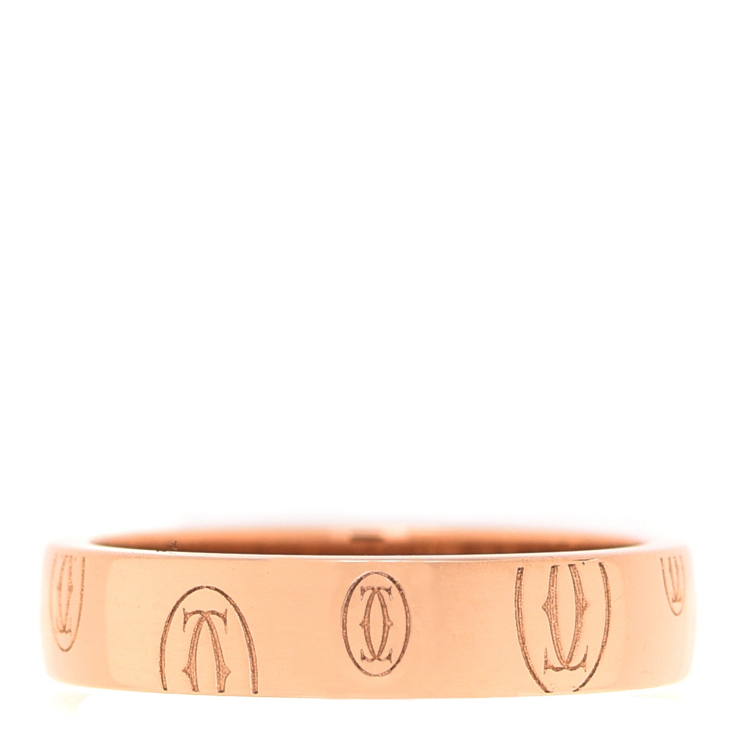Cartier 18K Pink Gold 4mm Happy Birthday Band Ring 49 5 1 of 5
