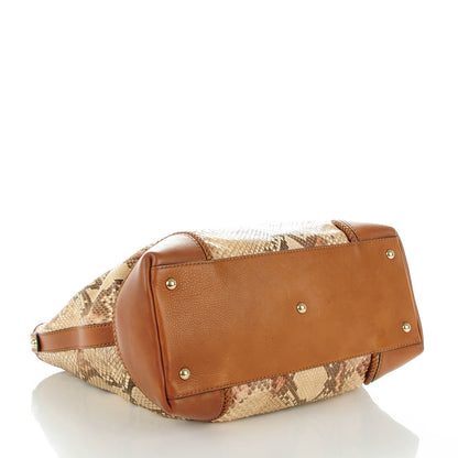 Gucci Python Medium Marrakech Tote Tan 4 of 7