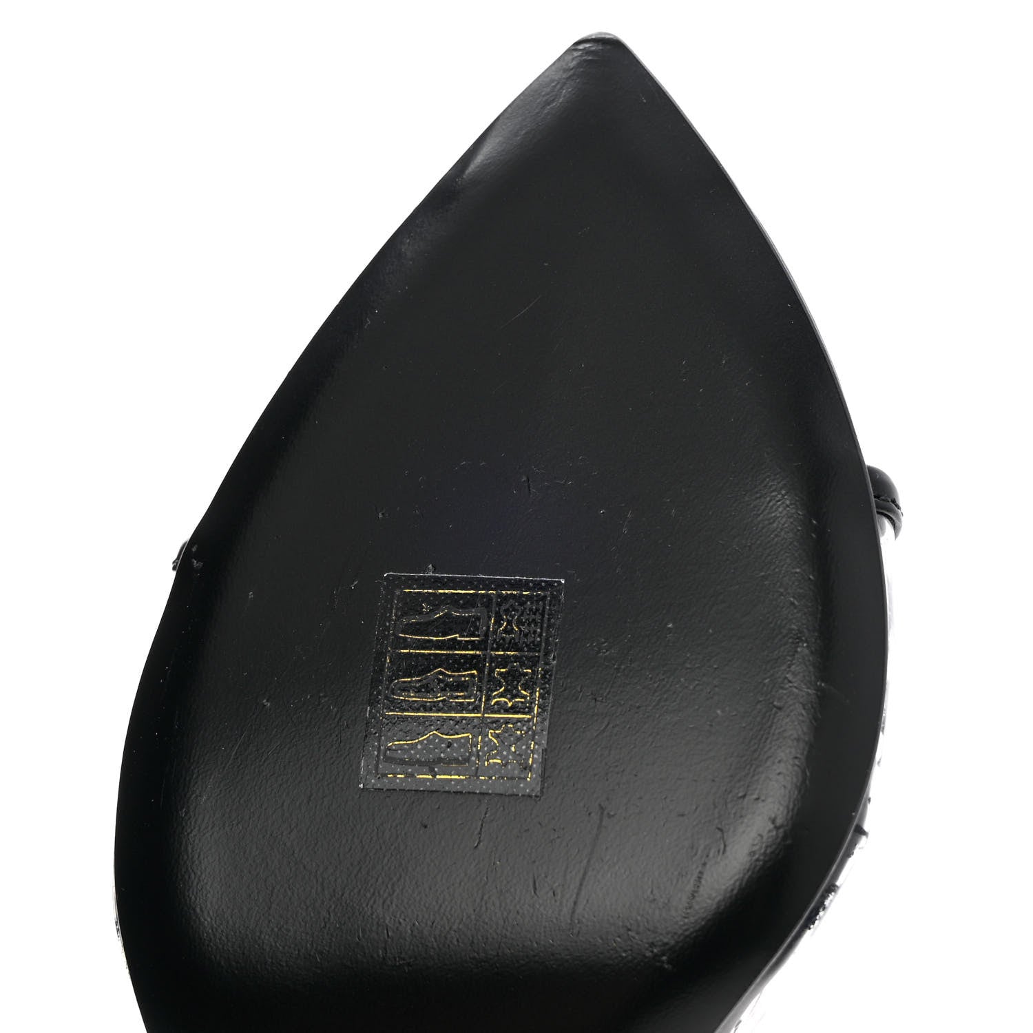 Prada Plexiglass Calfskin Metal Triangle Logo 75mm Slide Sandals 37.5 Black 11 of 12
