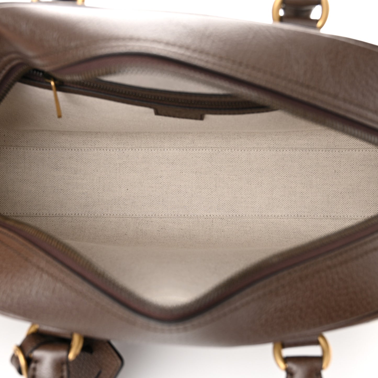 GG Supreme Monogram Textured Dollar Calfskin Web Medium Savoy Bowling Bag Beige Ebony New Acero