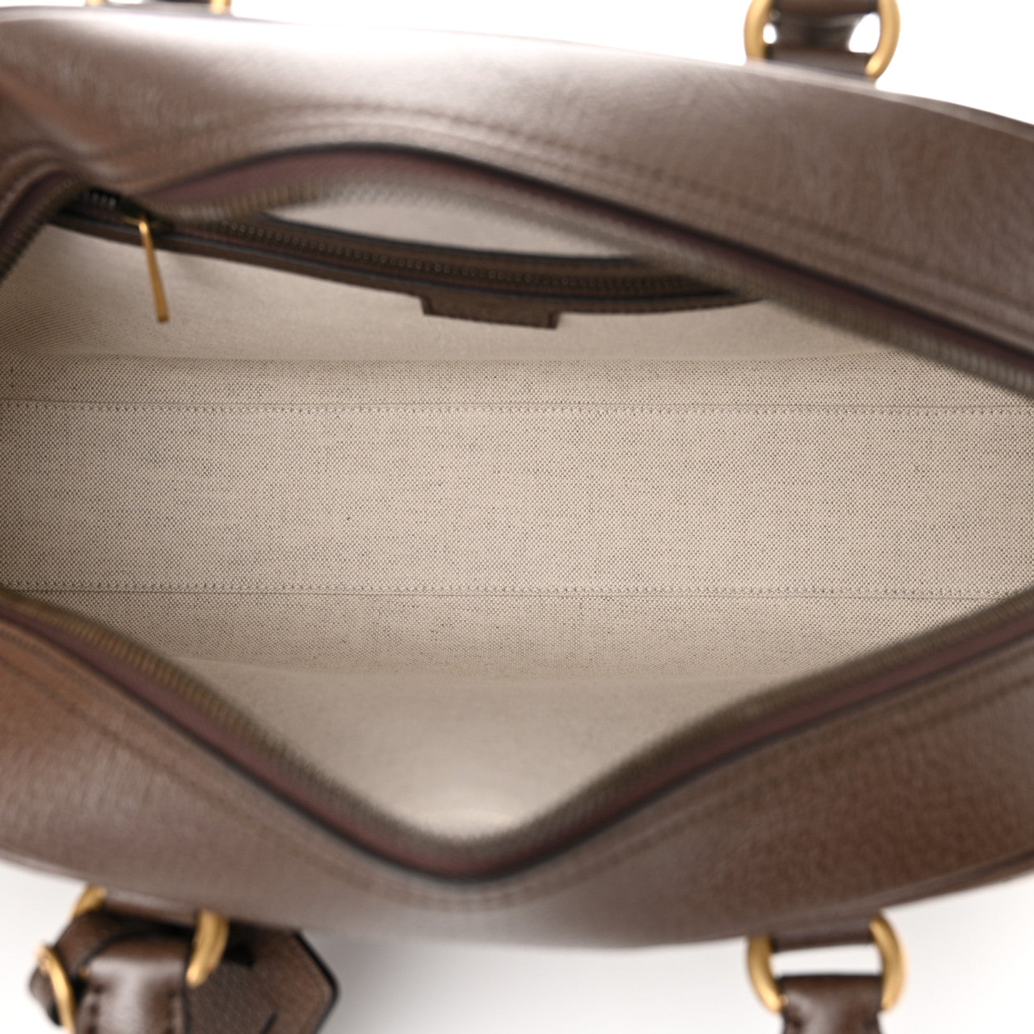 Gucci GG Supreme Monogram Textured Dollar Calfskin Web Medium Savoy Bowling Bag Beige Ebony New Acero 5 of 10