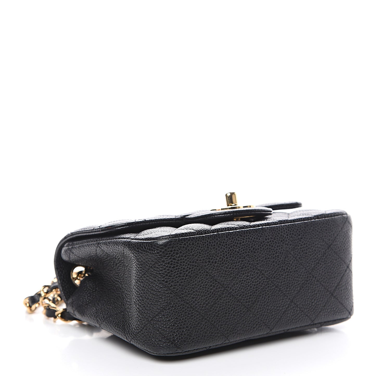 Caviar Quilted Mini Square Flap Black