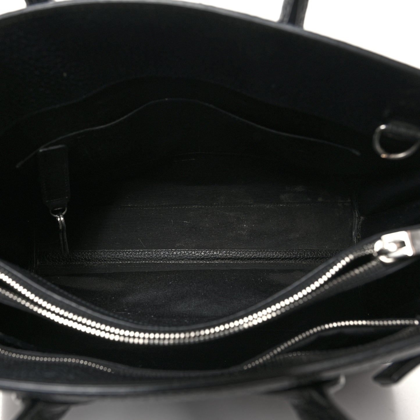 Grained Calfskin Small Sac De Jour Black