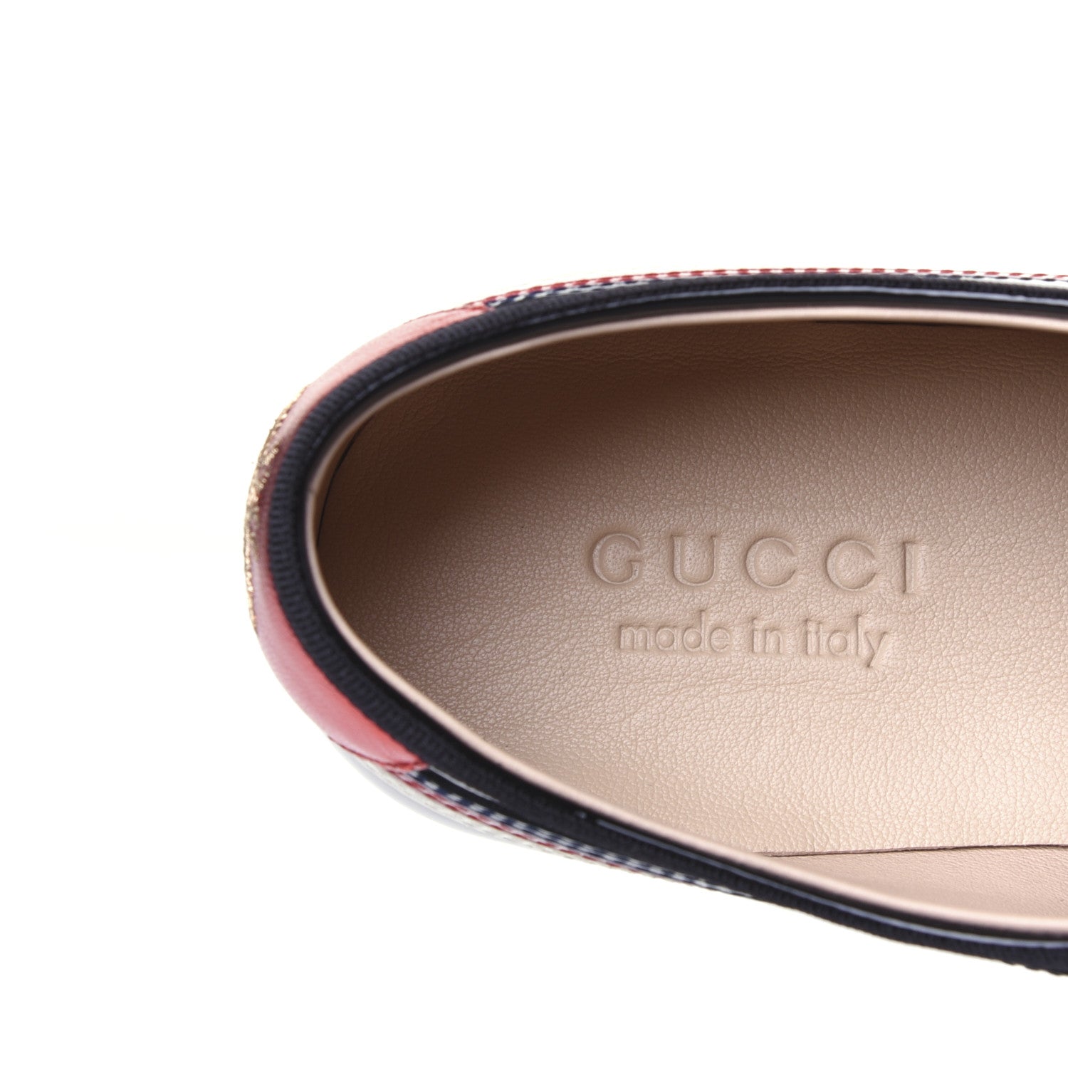 Gucci Patent Calfskin Web Falacer Sneakers 8.5 Black 9 of 15