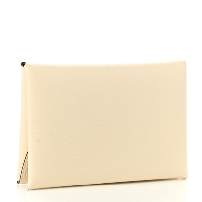 Hermes Epsom Verso Calvi Duo Card Case Nata Jaune Poussin 2 of 7