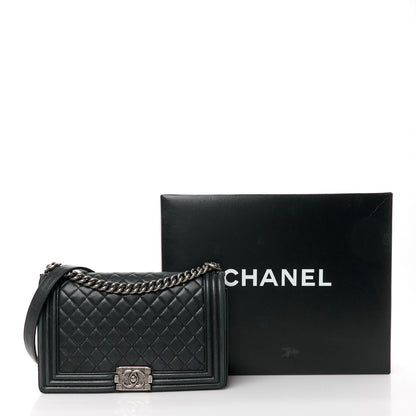 Chanel Calfskin Quilted New Medium Boy Flap Black 13 of 13