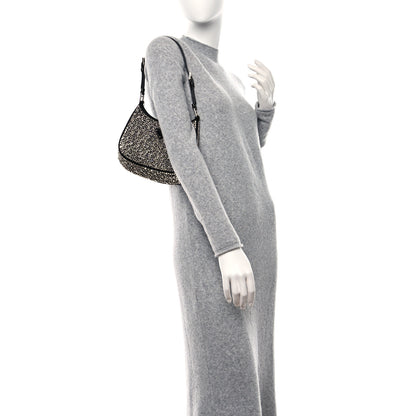 Prada Satin Crystal Cleo Adjustable Strap Shoulder Bag Metal 2 of 8