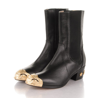 Chanel Calfskin Paris Dallas Boots 36 Black 3 of 7