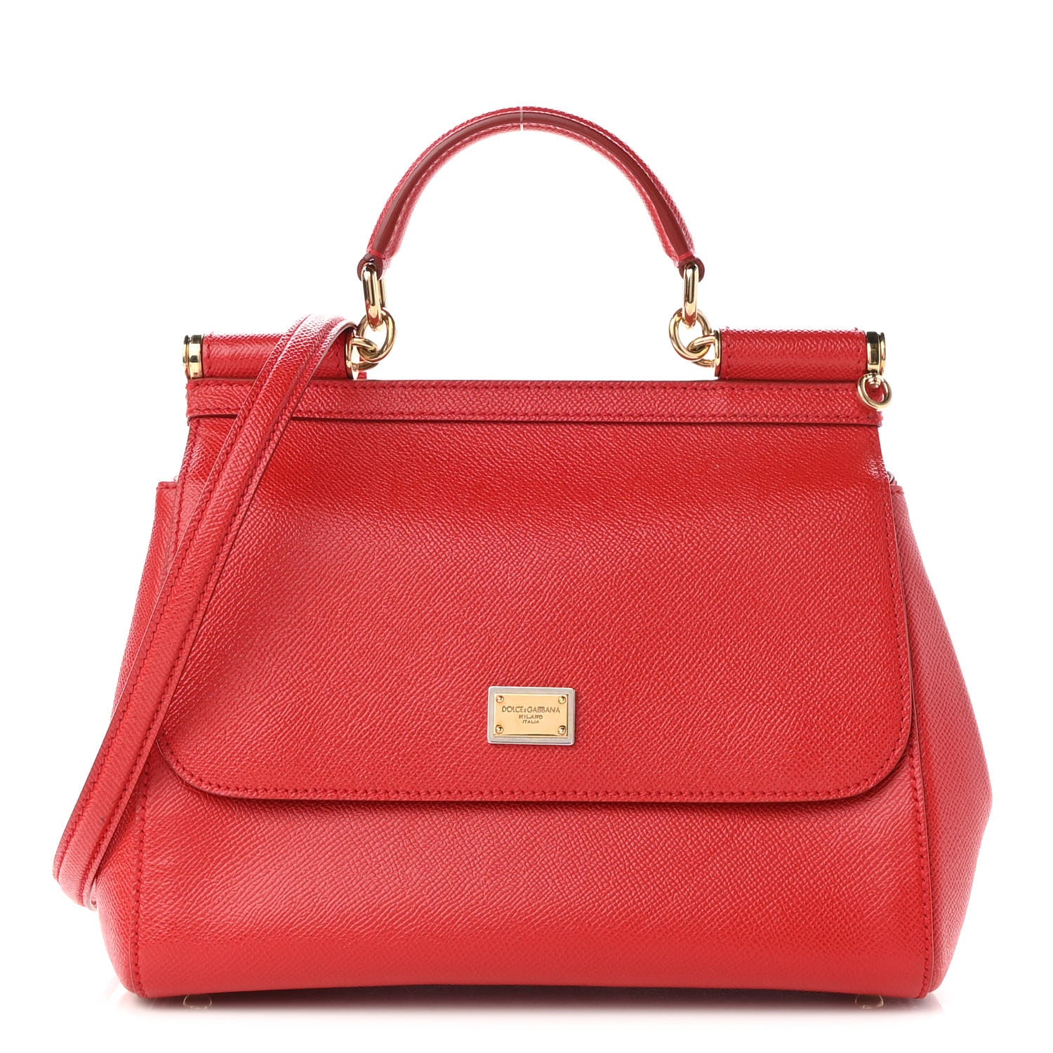 Dolce & Gabbana Dauphine Medium Miss Sicily Satchel Dark Red 1 of 8