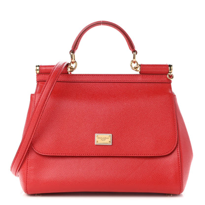 Dolce & Gabbana Dauphine Medium Miss Sicily Satchel Dark Red 1 of 8