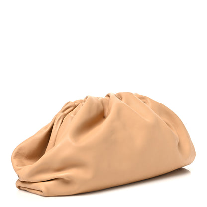 Bottega Veneta Smooth Butter Calf The Pouch Oversized Clutch Almond 3 of 12