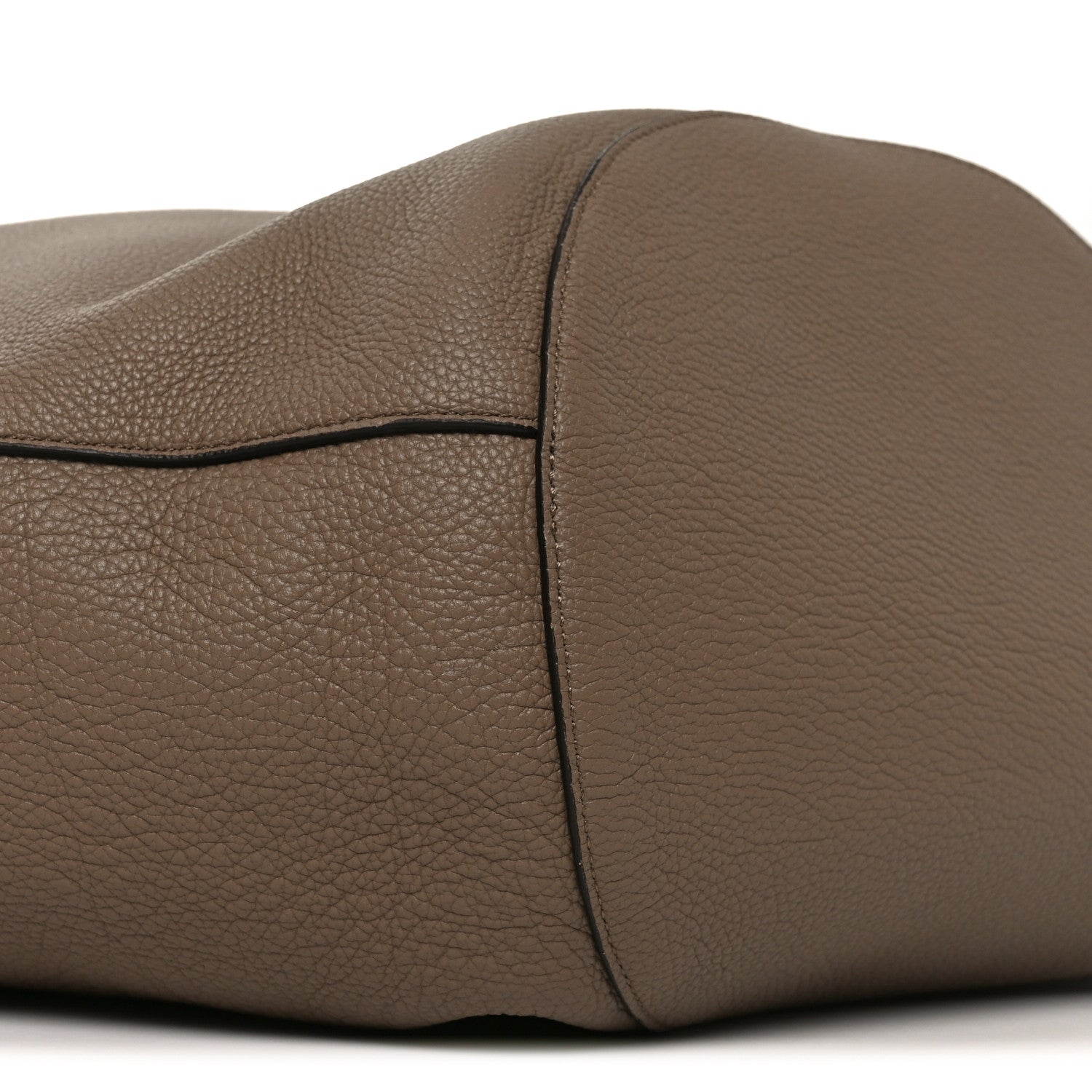 Khaite Pebbled Sport Calfskin Medium Lotus Tote Mokka 9 of 10