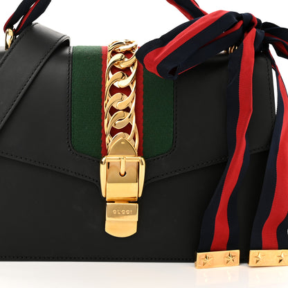 Gucci Calfskin Small Sylvie Shoulder Bag Black 8 of 14